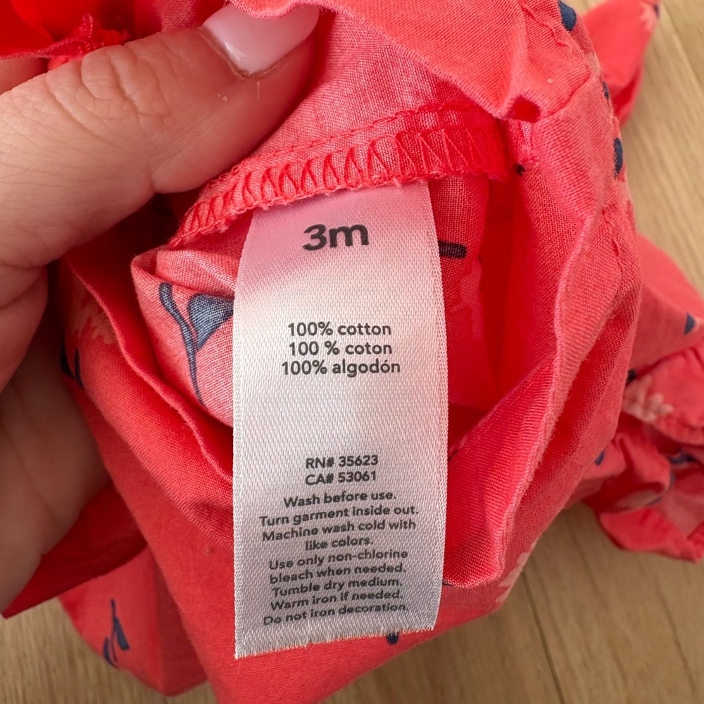 Carter's Pink Floral Baby Romper - Picture 6 of 6